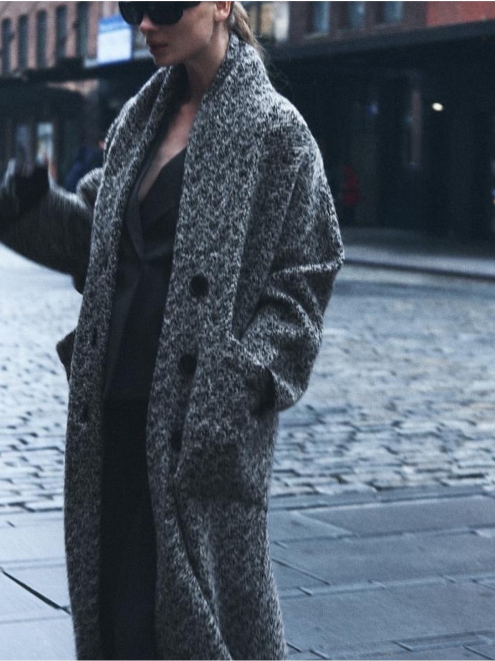 NWT Zara wrap collar knit coat